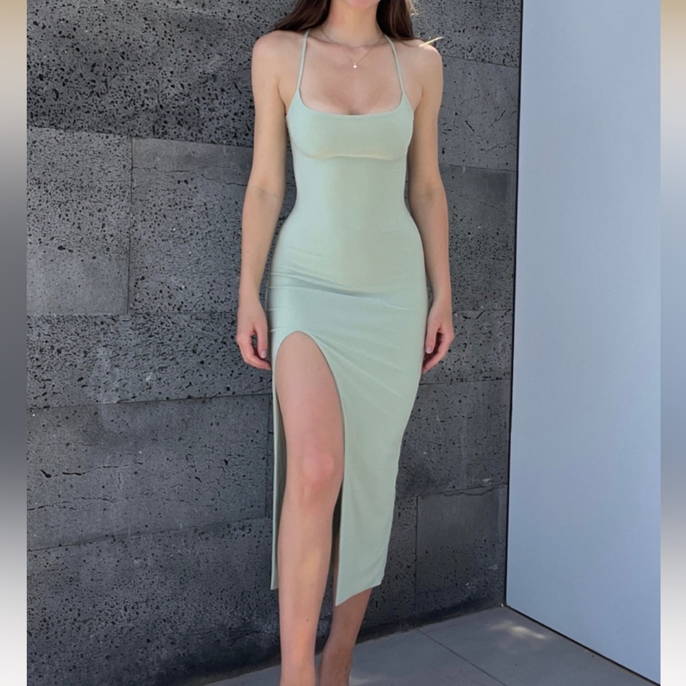 NWT AYM Studio Seymour Maxi Dress Sage Green Size Small